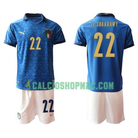 Italia Stephan El Shaarawy 22 Bambino Maglia Prima Euro 2020 Manica Corta (+ Pantaloncini)